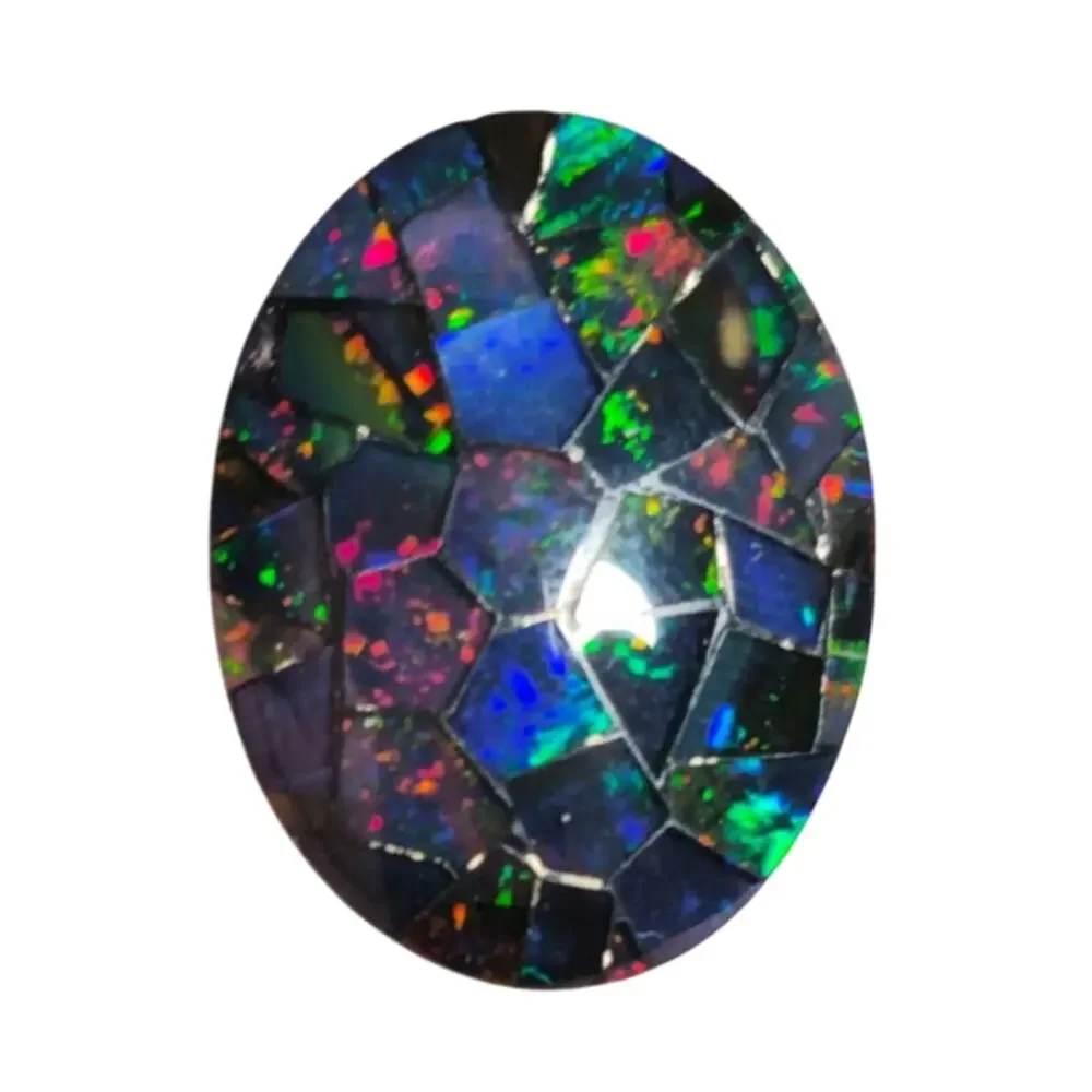 Australian Opal Mosaic Doublet vintage large